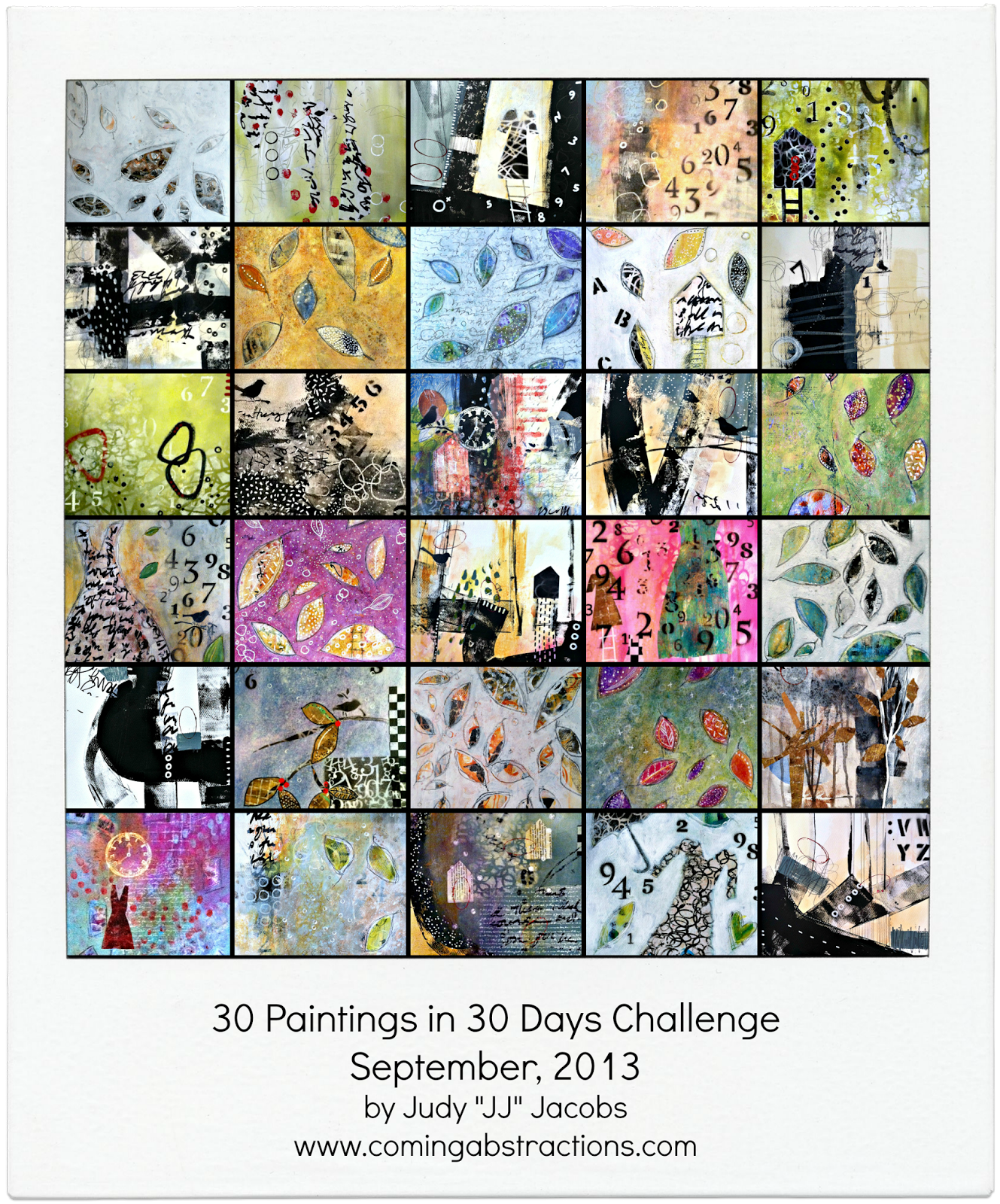 Coming Abstractions Done 30 Paintings in 30 Days Challenge is