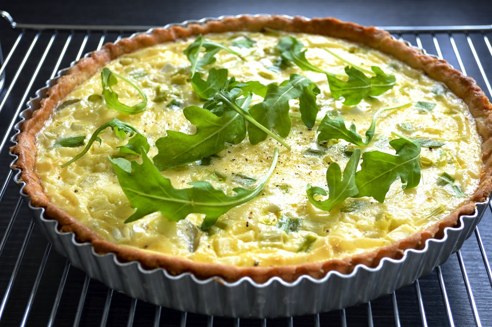 Kitchen Delights Cheese, Onion and Potato Quiche with a Wild Rice