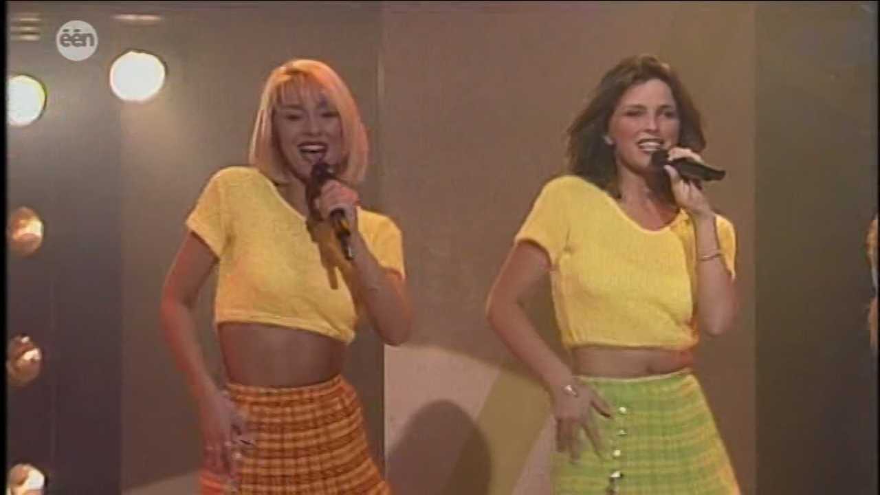 Vlaamse zangeressen ShaNa Claudia Caluwé en Petra Lerutte Orgelman Vlaamse zangeressen