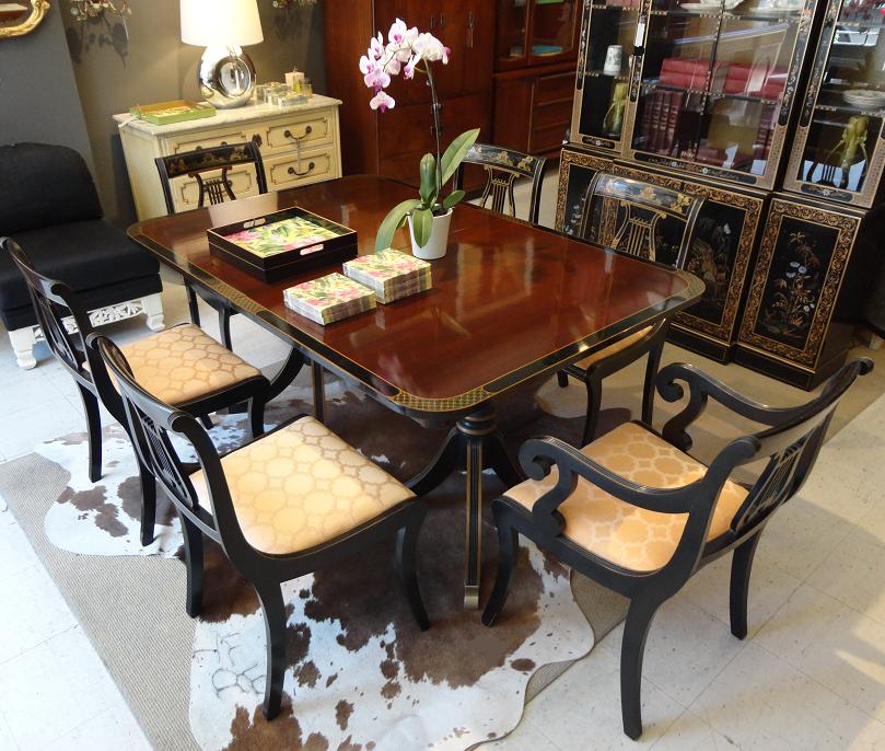 MICHAEL THOMAS "Union National Furniture Co." Dining Table and Chairs
