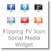 Flipping TV icon Social Media widget for Blogger/Wordpress