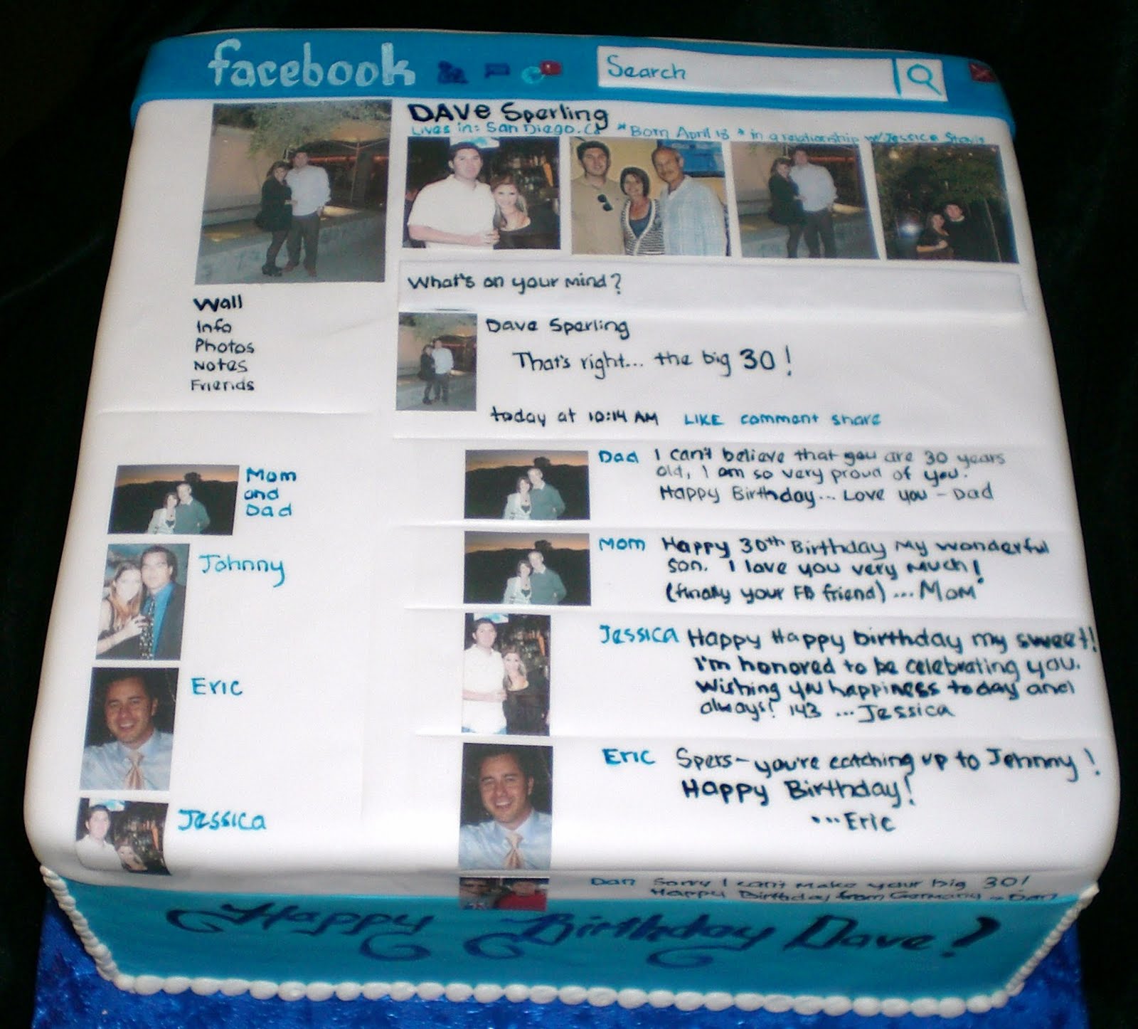 The Crimson Cake Blog: Facebook Cake