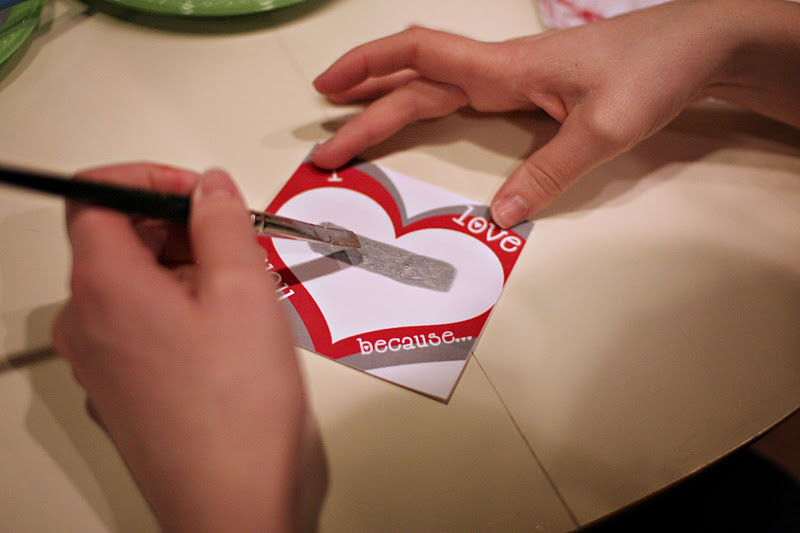 Kandice Stewart Blog DIY I love you because... Scratch & Win Valentines