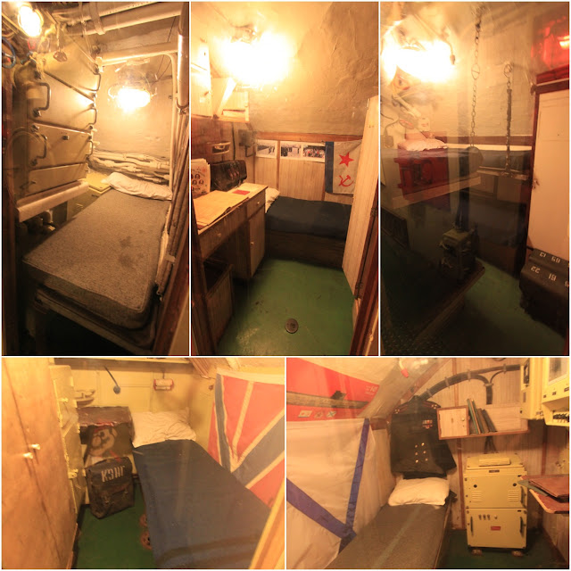 High ranking officers sleep in these individual and cramped bedrooms while the crews share bunk beds among themselves in Russian Scorpion Submarine at Long Beach, Los Angeles, California, USA High ranking officers sleep in these individual and cramped bedrooms while the crews share bunk beds among themselves in Russian Scorpion Submarine at Long Beach, Los Angeles, California, USA