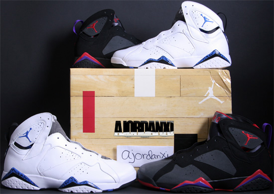 Air Jordan 7 Retro Bulls vs Magic 60+ Pack White Royal shoes