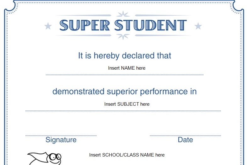 certificate student