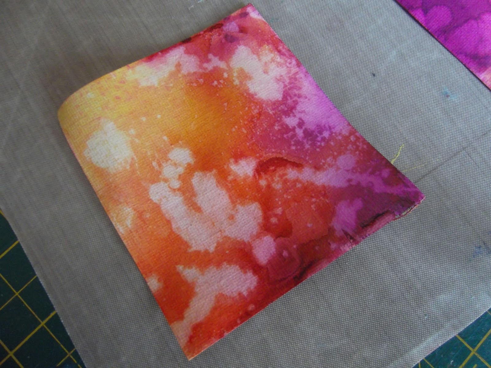 Kezzy's Crafty Journey Dylusion Sprays on Canvas with and without