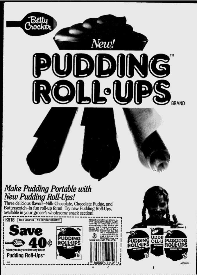 Gone But Not Groceries From the Snack Aisle Pudding Rollups