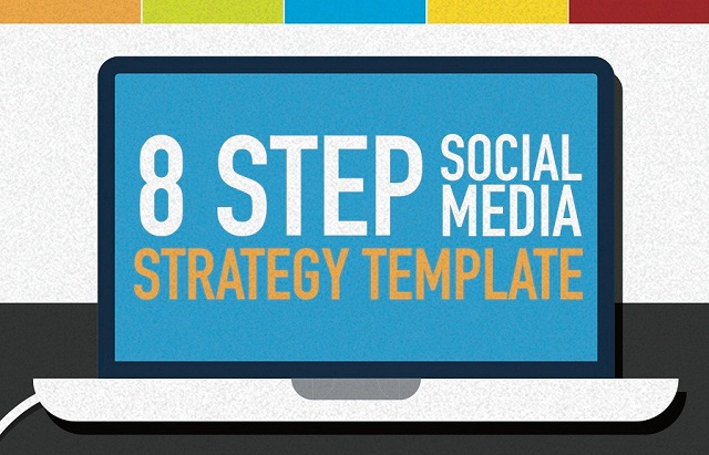 8 step social media marketing strategy template infographic