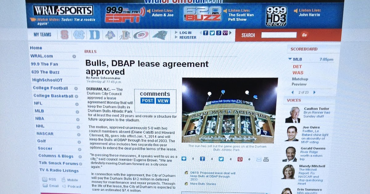 Note to Self New Lease for Bulls & Ballpark