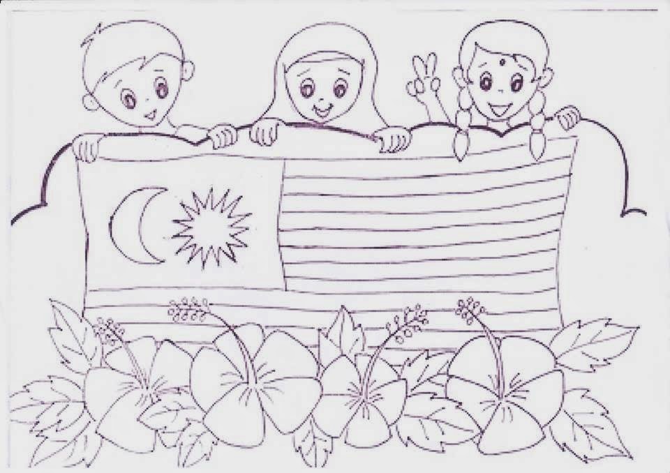 Coloring hari kemerdekaan 1 Malaysia