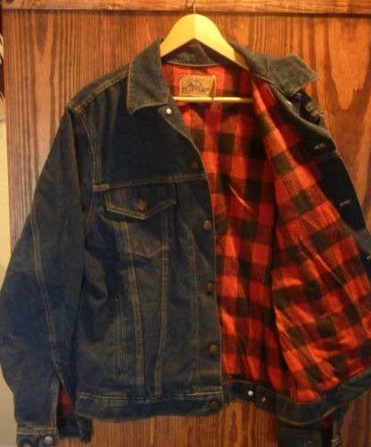 jaqueta jeans flanelada