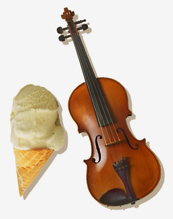 Howdy Ya Dewit! Greeting Card Campaign 1213 Ice Cream and Violins Day
