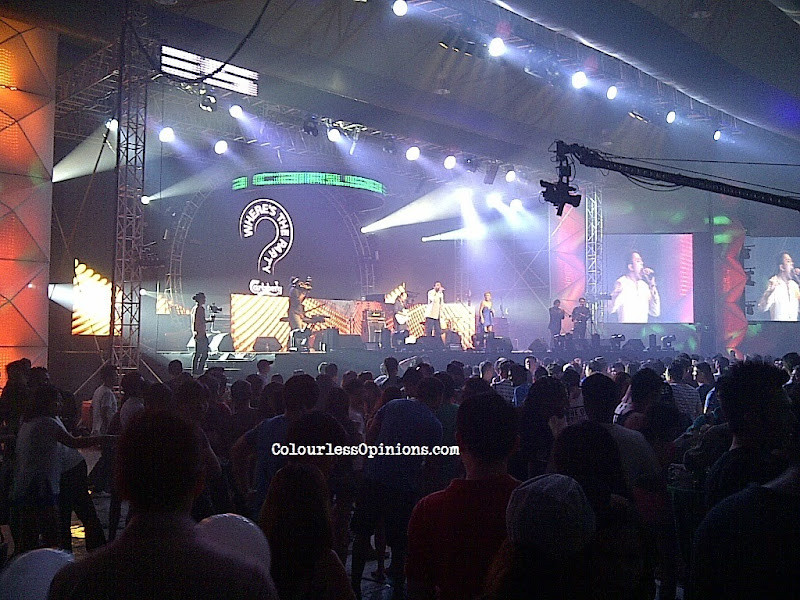 Malaysian band 9 Lives performing on Party Zone indoor stage of MAEPS hall C at Carlsberg Where's The Party 2013 (WTP IV) in Malaysia
