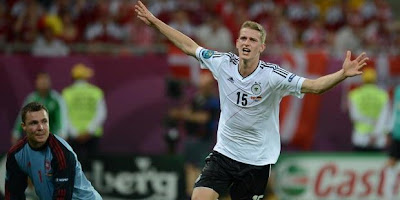 Final Score and result Denmark v Germany 2-1 Goal Podolski, Krohn-Dehli, Lars Bender
