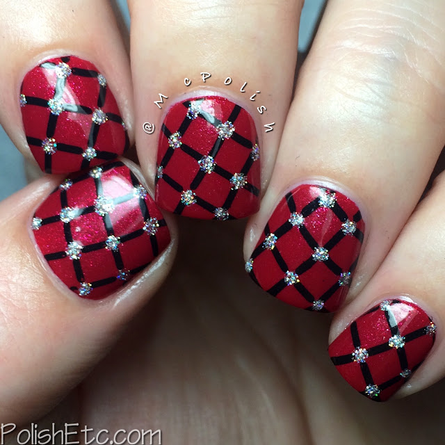 Red nails for #31dc2015 - McPolish - stamping