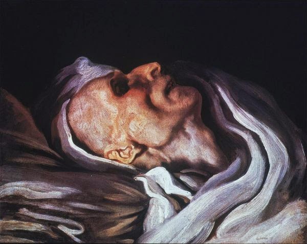 Géricault sur son lit de mort de Charles Emile Callande de Champmartin, 1824