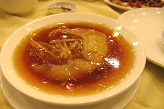 Shark fin soup,...
