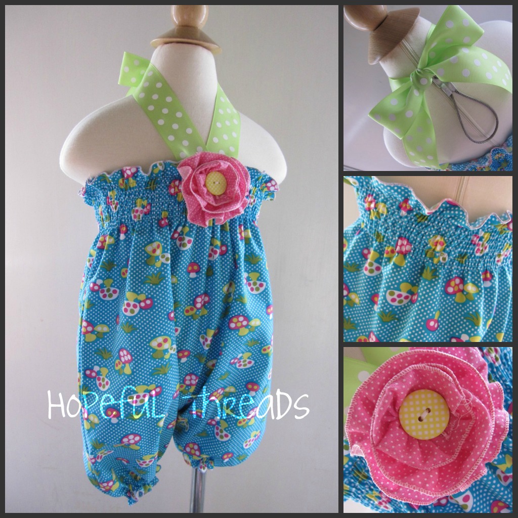 Hopeful Threads Pattern Review Bubble Romper by Whimsy Couture