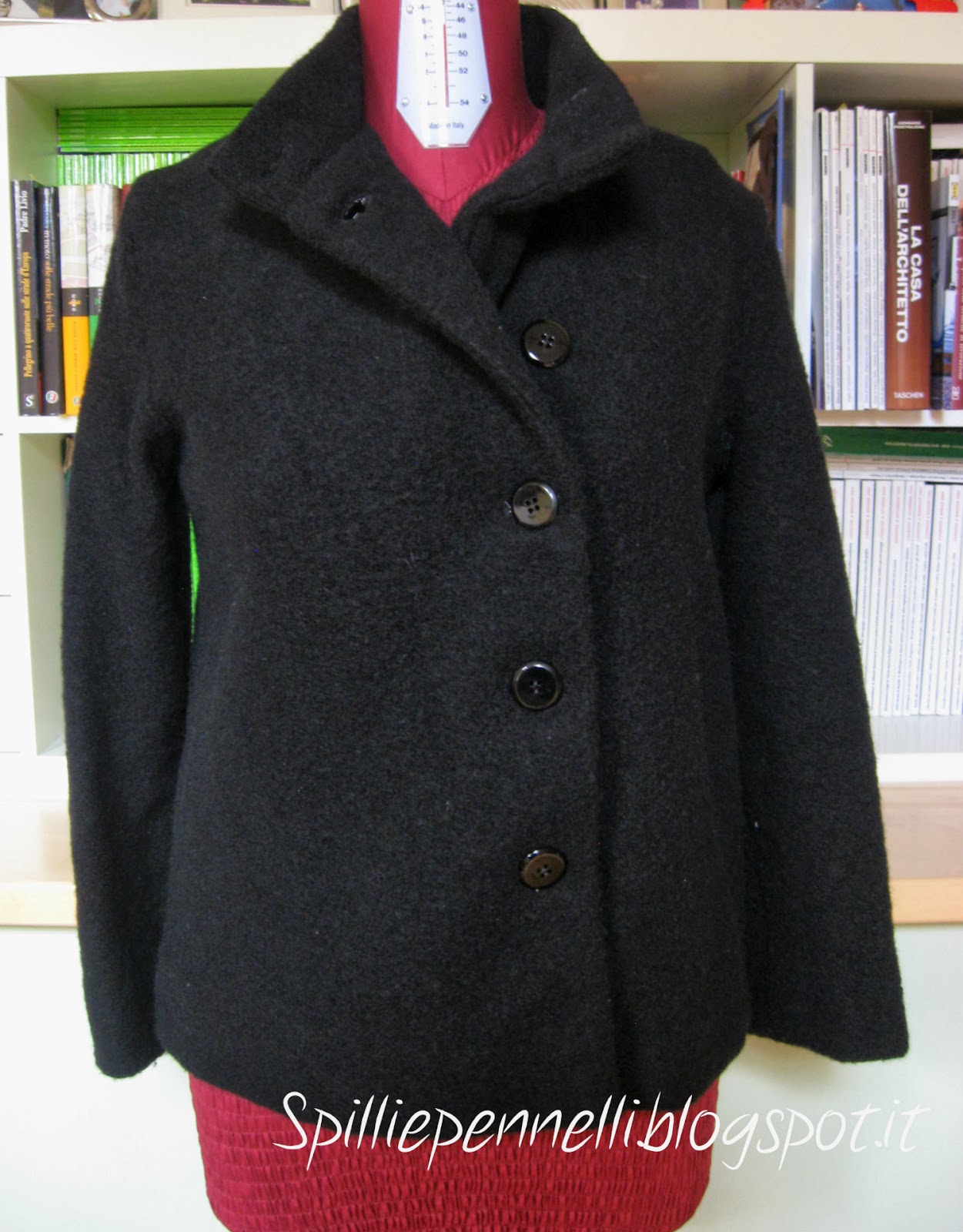 giacca in lana cotta