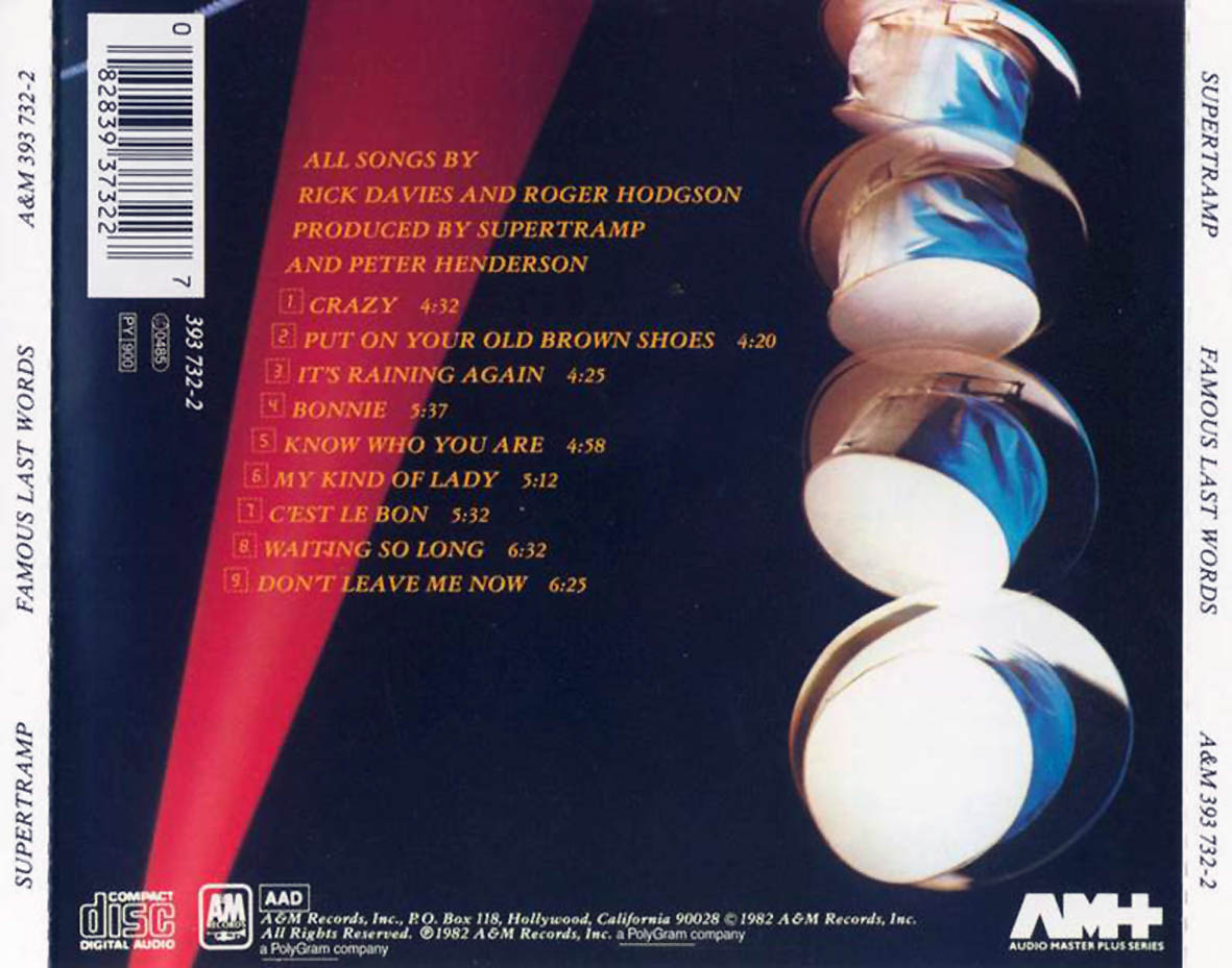 Swingville: Supertramp - ...Famous Last Words... (1982)
