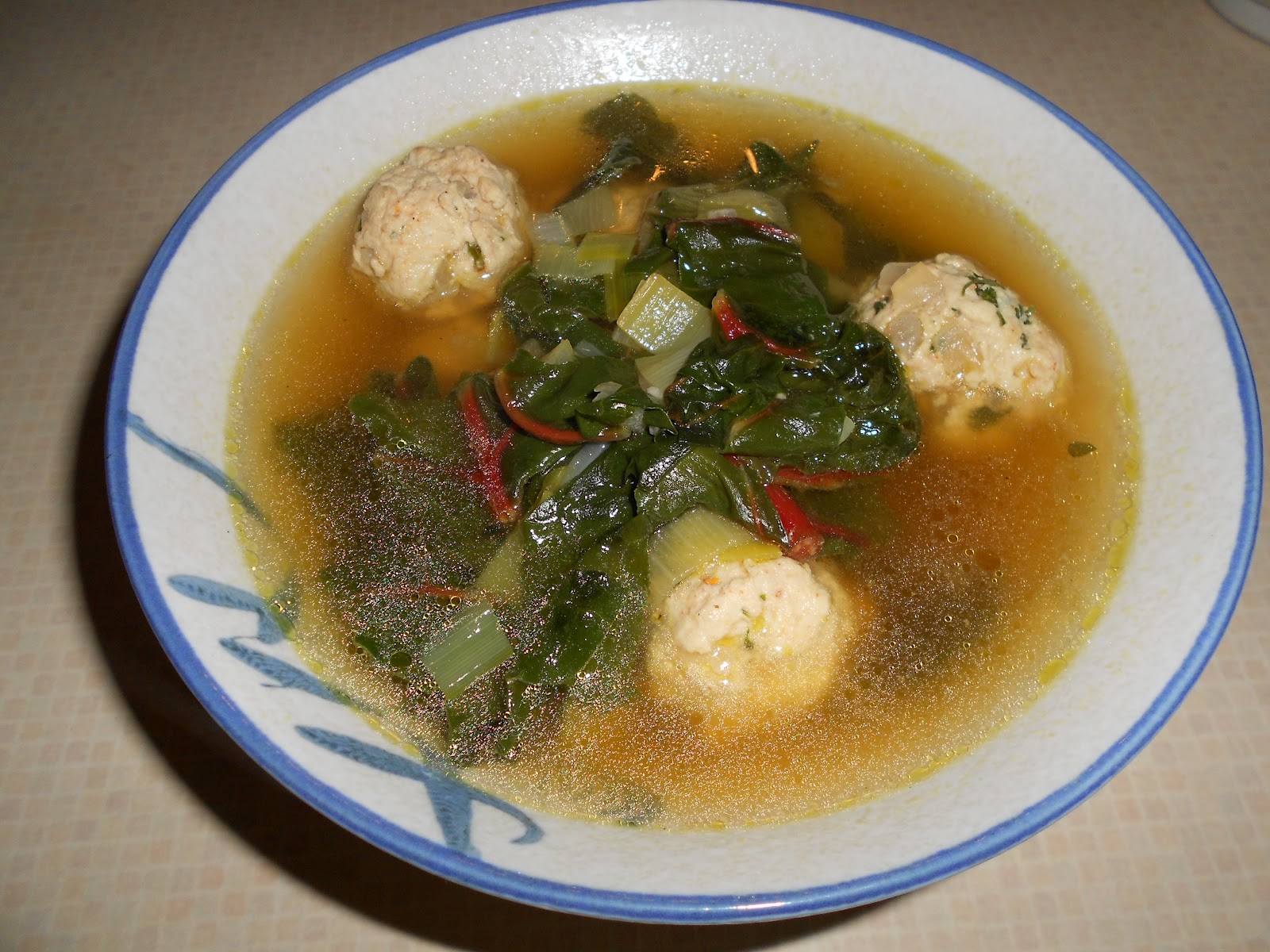Rhynn's Recipes Swiss Chard and Meatball Soup
