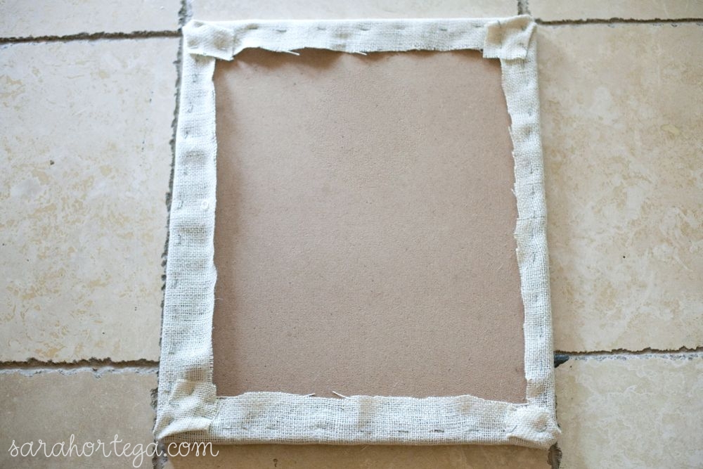 diy {burlap cork board}