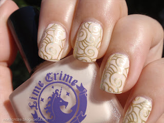 Lime Crime milky ways nuber 2010 barry m gold foil nailz craze nc02 swirls unicorn stamping plate ivory gold nails