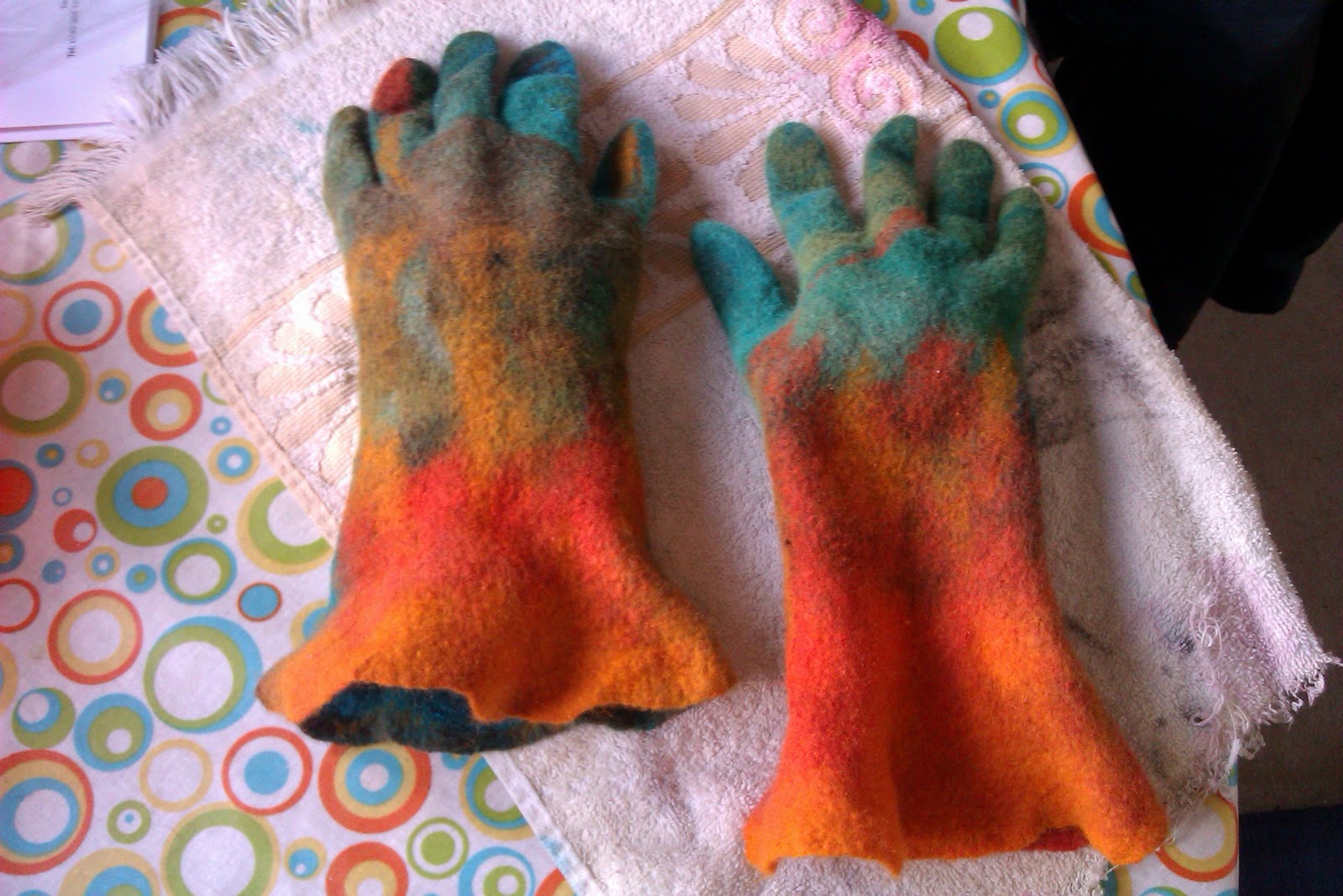 Felt Meets Cloth Hand Felted Gloves