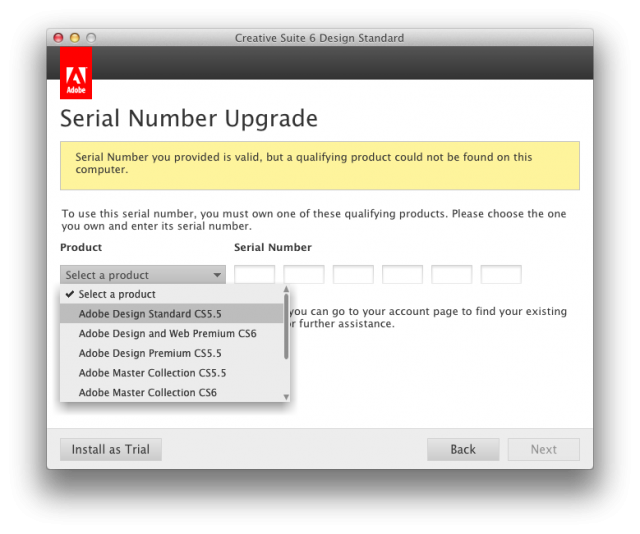 serial key cs6 master collection