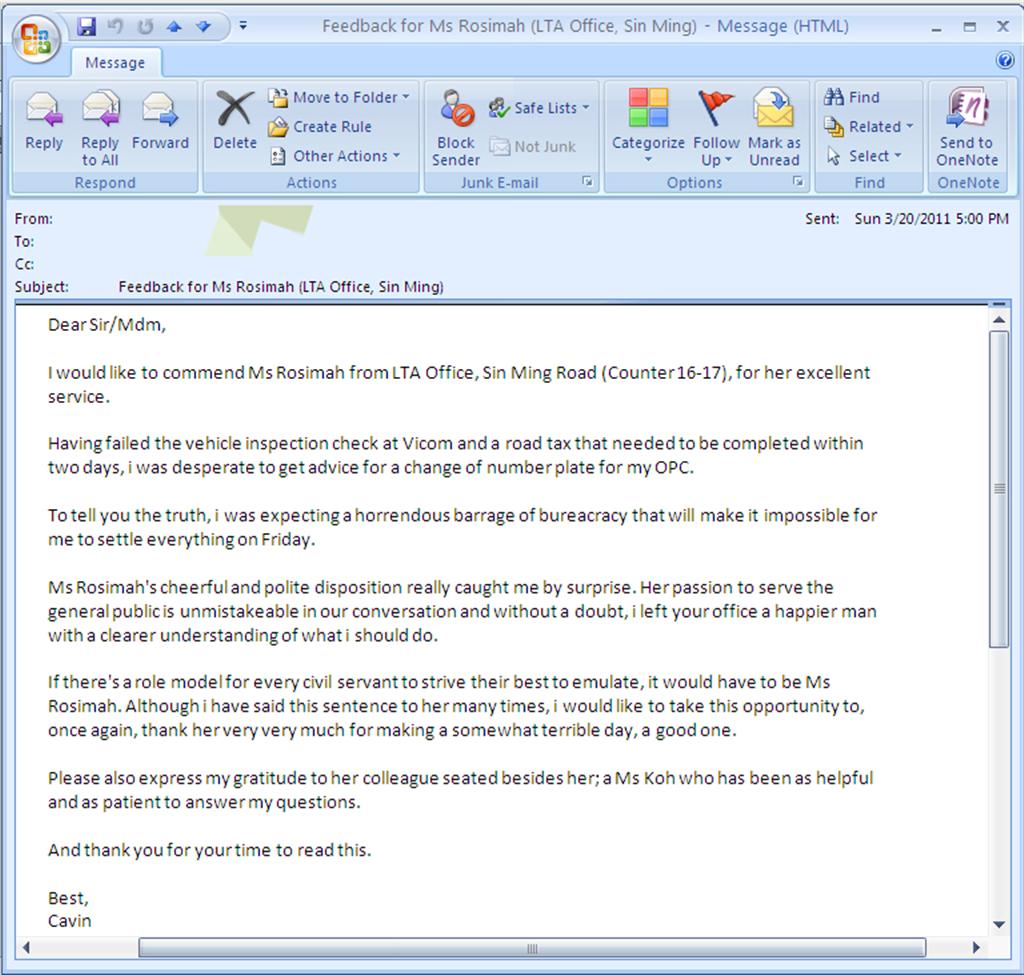 Entree Kibbles Off Peak (RedPlate) Car LTA, (Change of Number