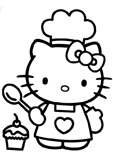 Hello kitty35 - Dibujo de Hello Kitty para imprimir