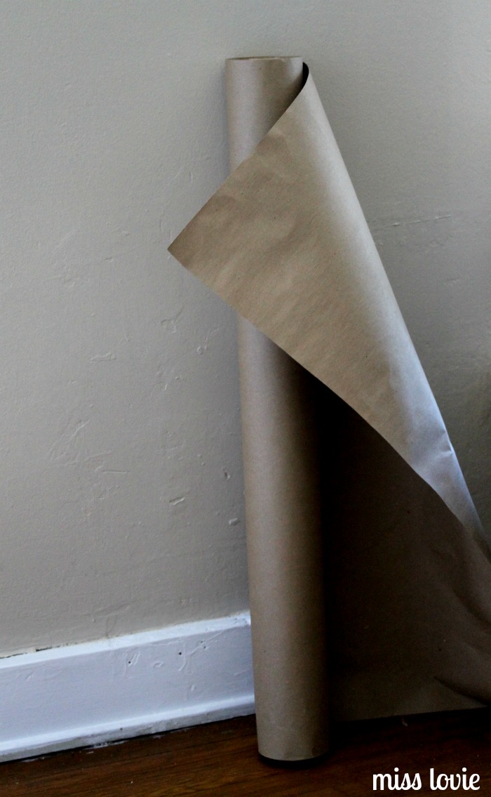 Miss Lovie Glitter and Lace on Kraft Paper Gift Wrap