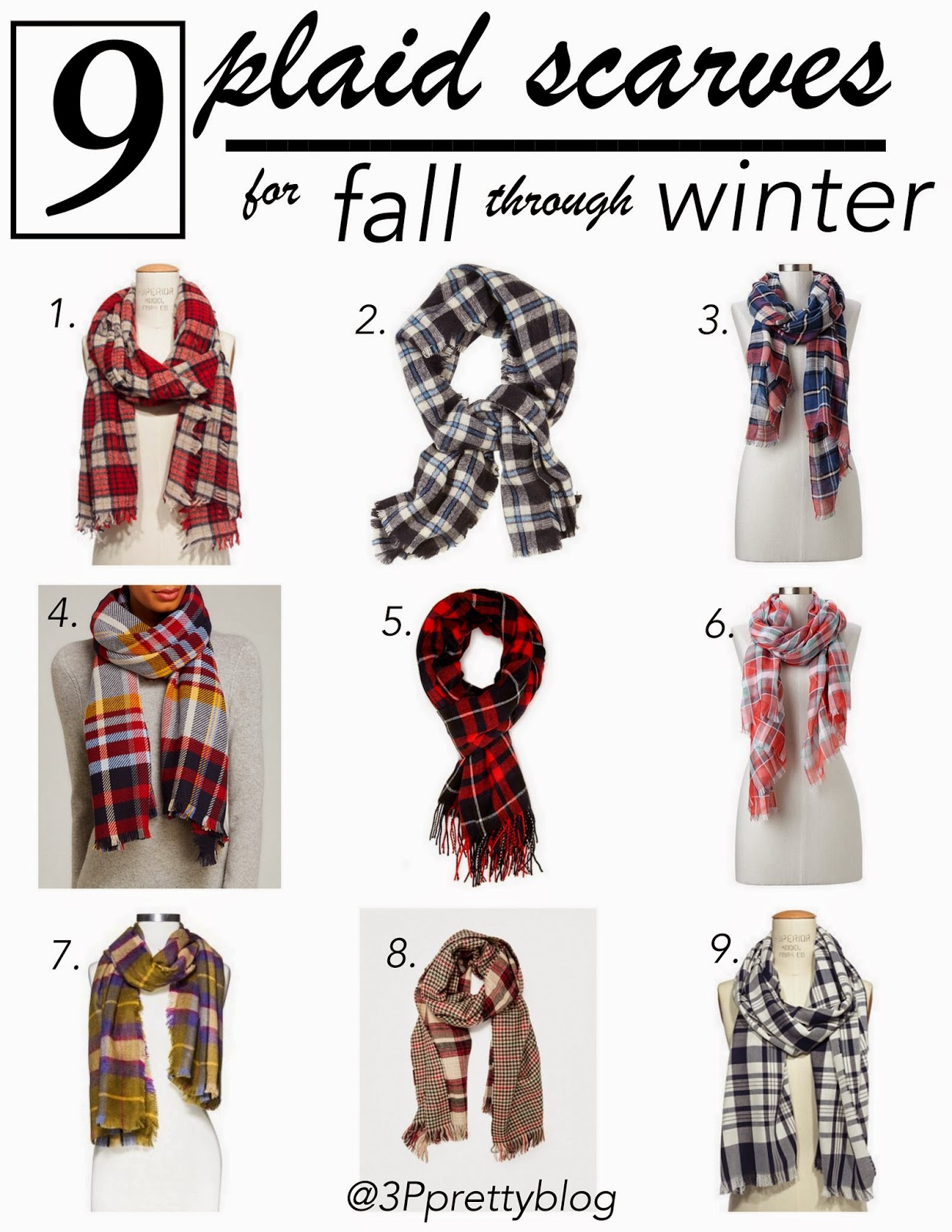 Particularly Practically Pretty 9 plaid scarves for fall