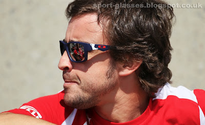 Fernando Alonso at Canadian GP 2012 in Matt Navy Oakley Jupiter Squared