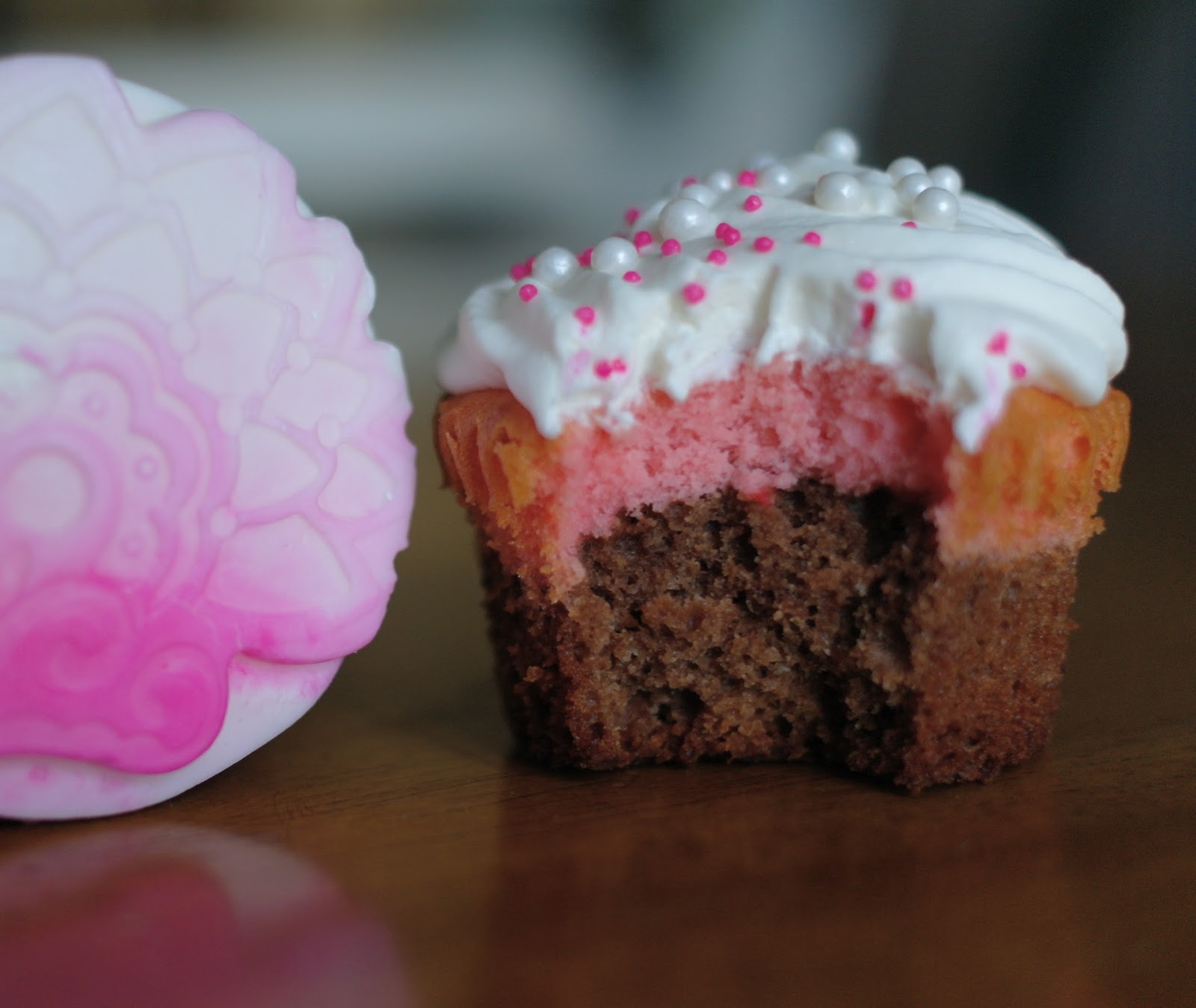 The Baking Pixie Fondant Molds and Neapolitan Cupcakes