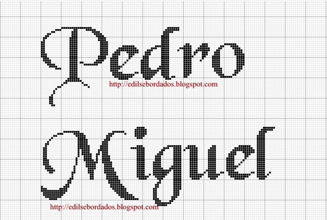 Nomes em ponto cruz!