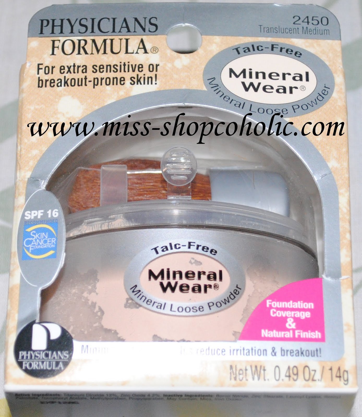 Miss Shopcoholic Review Physicians Formula Mineral Wear TalcFree