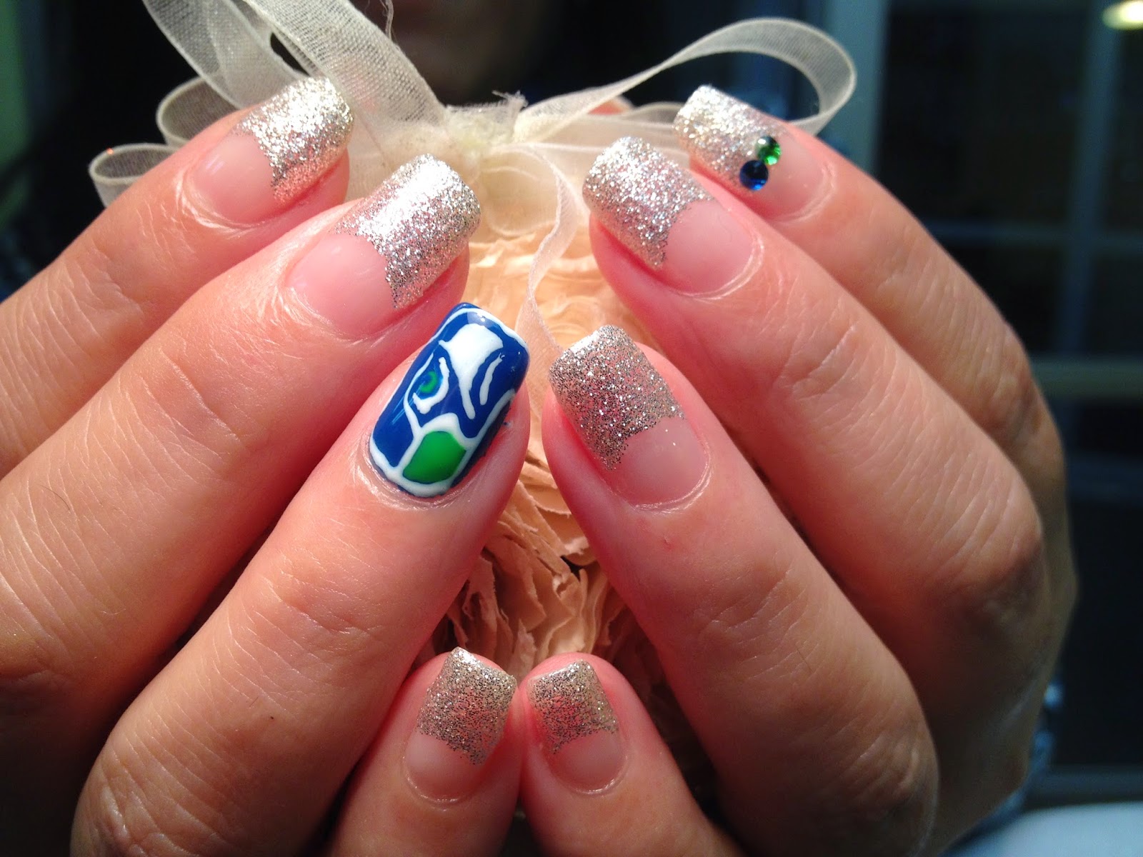 8. Seattle Seahawks Nail Designs for Game Day - wide 4