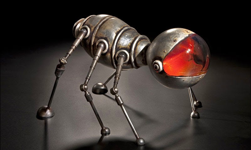 Fantástica muestra de toy art robots