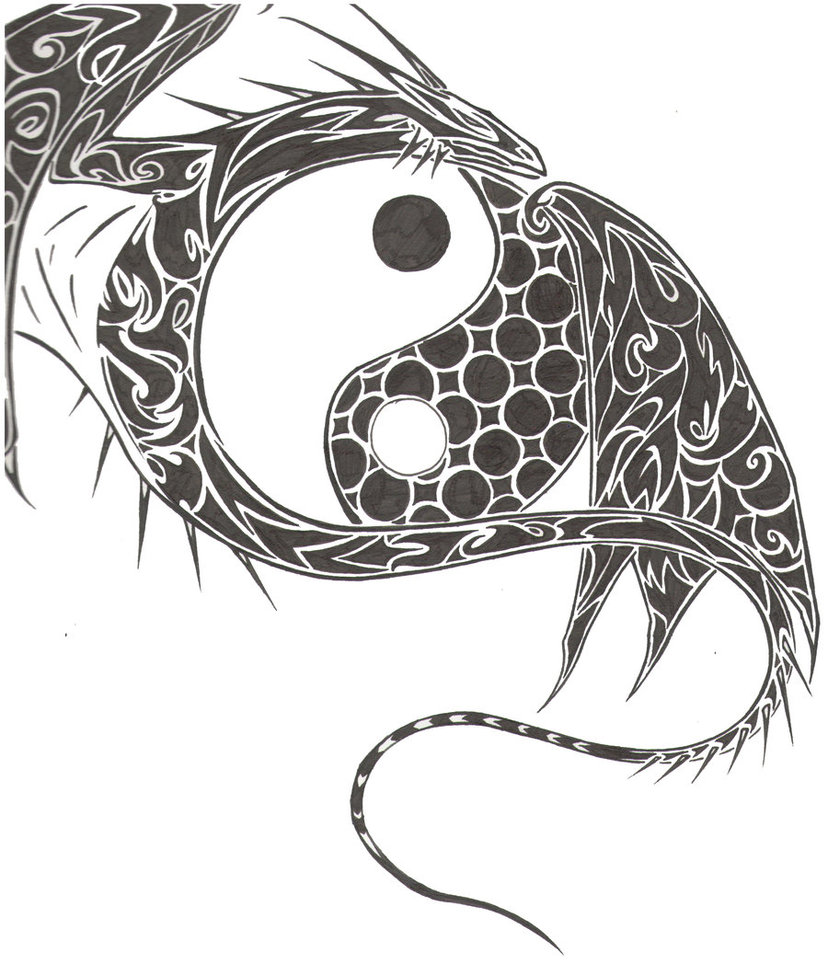tribal dragons tattoo gallery, dragon tattoos designs