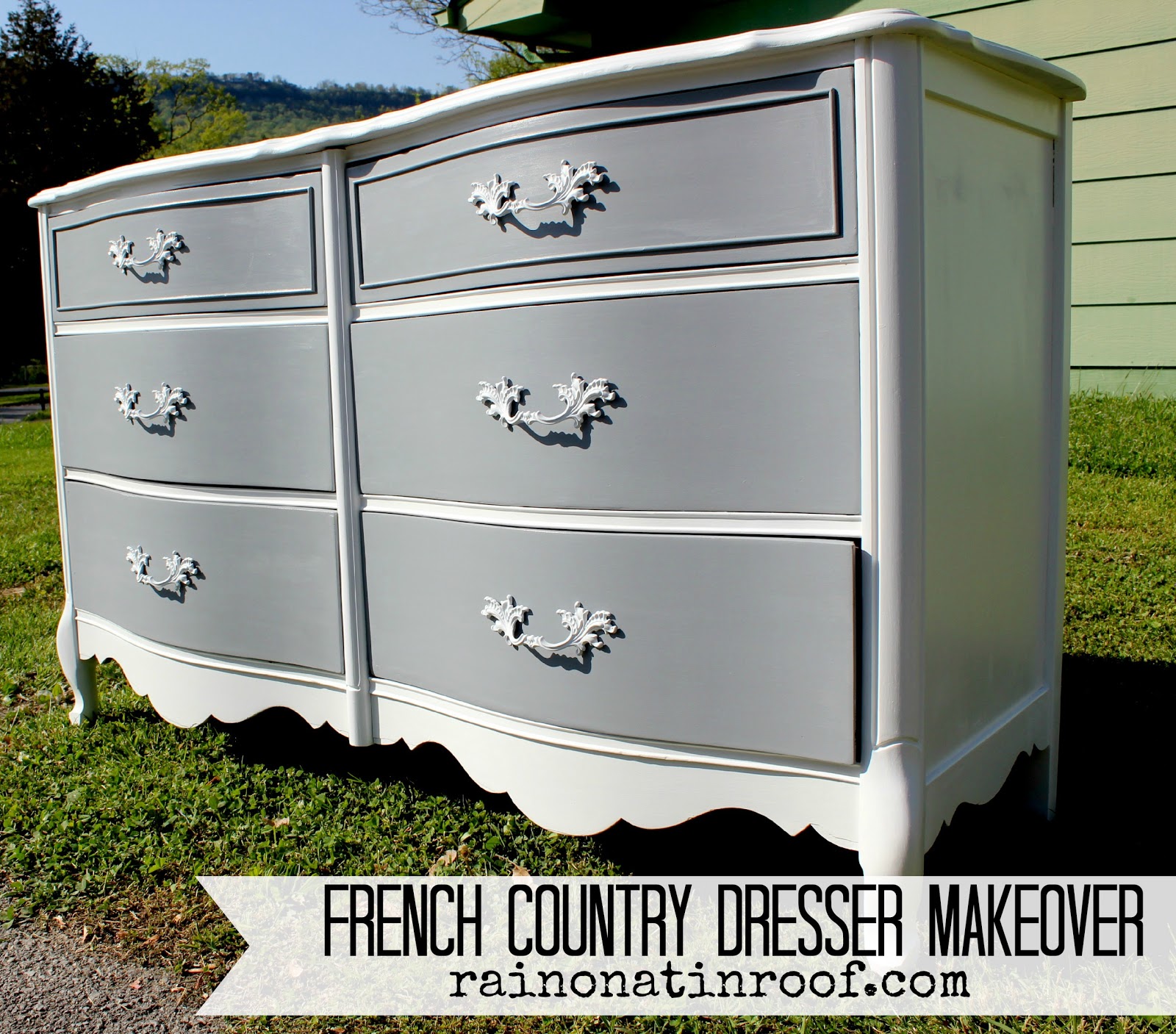 French Country Dresser Makeover {DIY Chalk Paint}