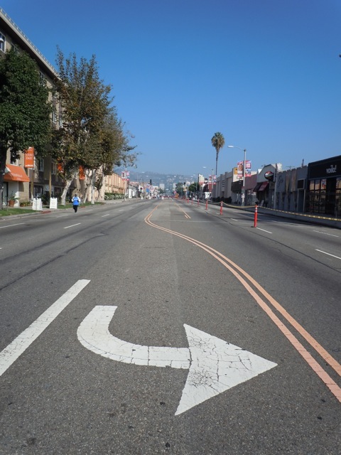 Empty streets AIDS Walk LA 2011