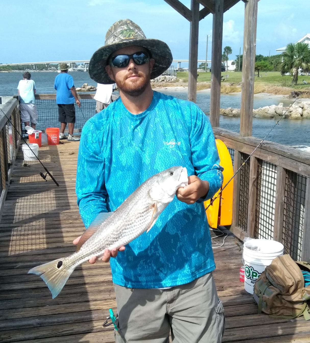 Despite windy weather associated with Hurricane Dorian, the redfish bite  continues to be good