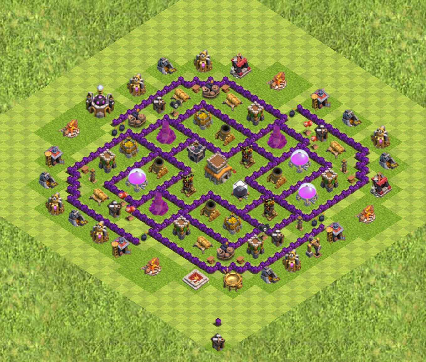 Town Hall level 8 Base.