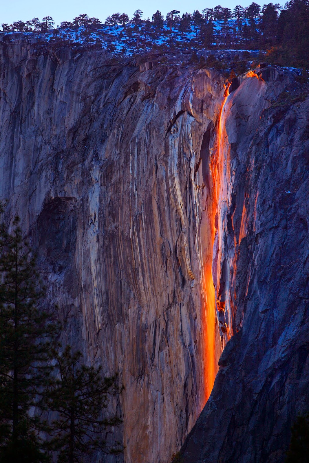 Horsetail Falls in Yosemite National Park, California, USA Horsetail Falls in Yosemite National Park, California, USA