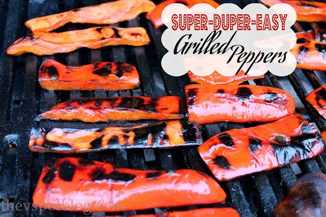 red peppers, bell peppers, grilled vegetables, bbq, barbeque, char, grilling
