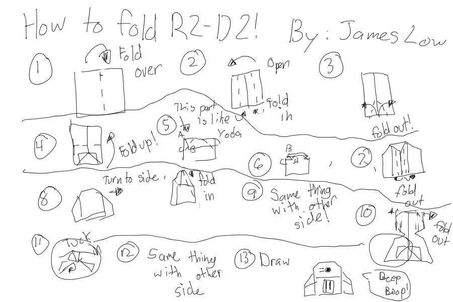 Origami R2D2 Instructions