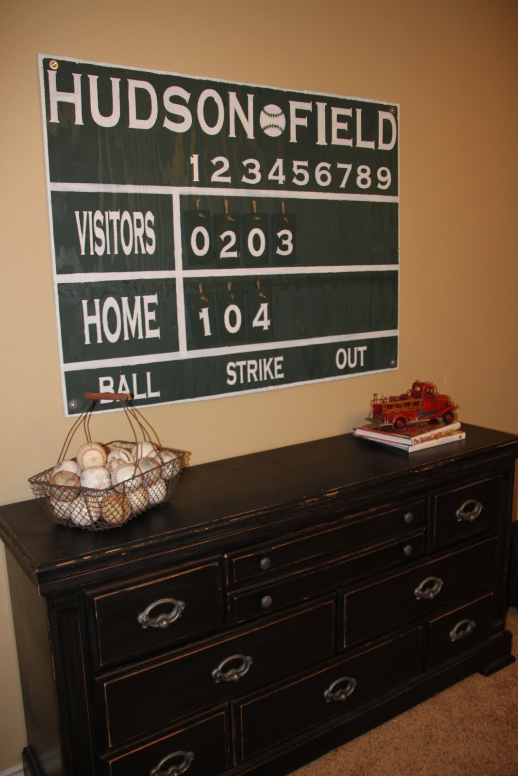 That Village House Baseball Scoreboard {Wall Art}