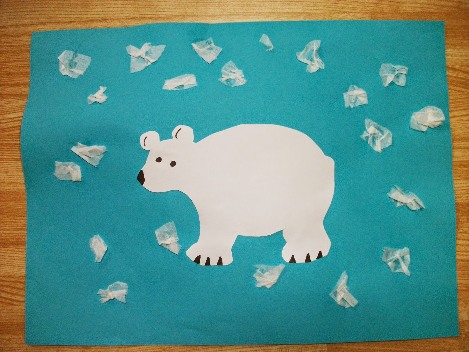 Preschool Crafts for Kids*: Easy Polar Bear Tissue Snow Craft